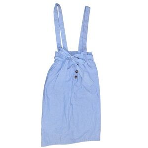 Brickyard Buffalo Light Blue Knee-Length Suspender  Dress NEW!